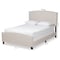 Baxton Studio Morgan Beige Upholstered King Size Panel Bed 162-10313 - alternate 5
